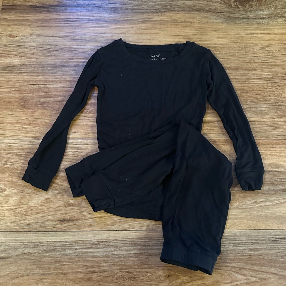 Black Long Sleeve Little Sleepies Pajama Set